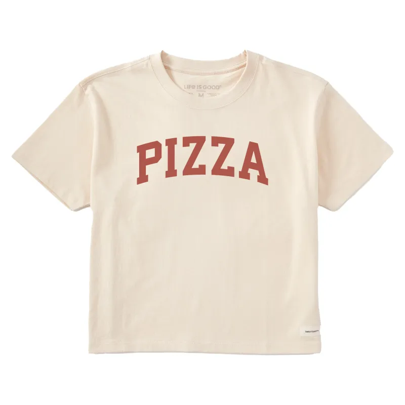 Women's Pizza Arch Short Sleeve Crusher Boxy Tee sold by Life is Good