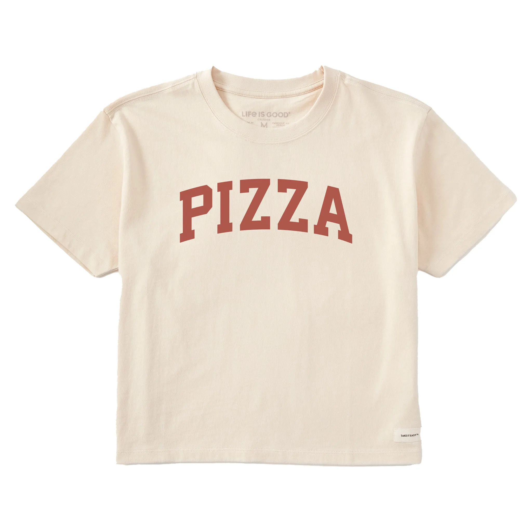 Women's Pizza Arch Short Sleeve Crusher Boxy Tee sold by Life is Good