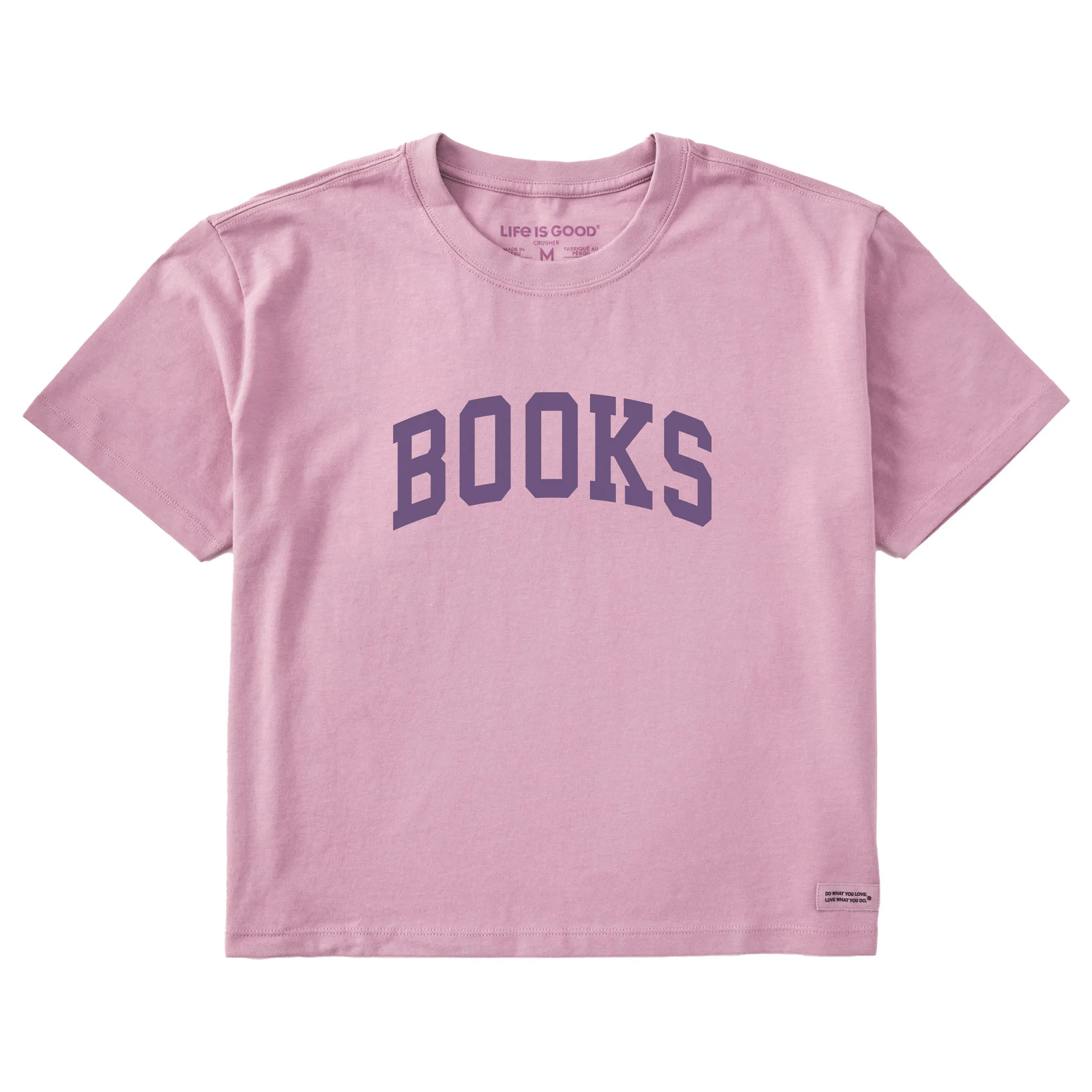 Women's Books Arch Short Sleeve Crusher Boxy Tee sold by Life is Good