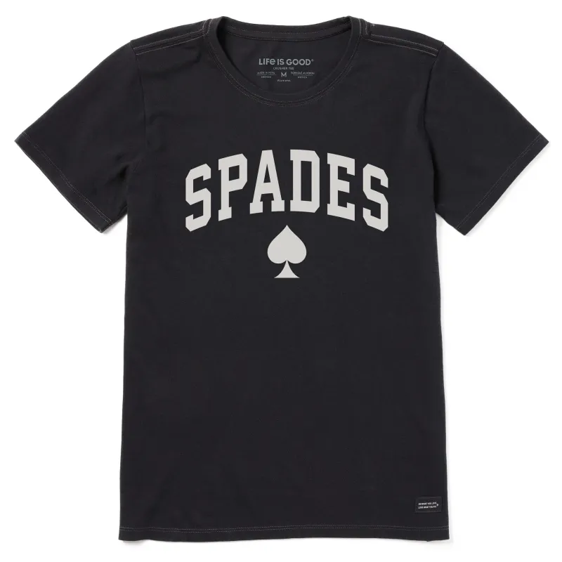Women's Spades Arch Short Sleeve Crusher Tee sold by Life is Good