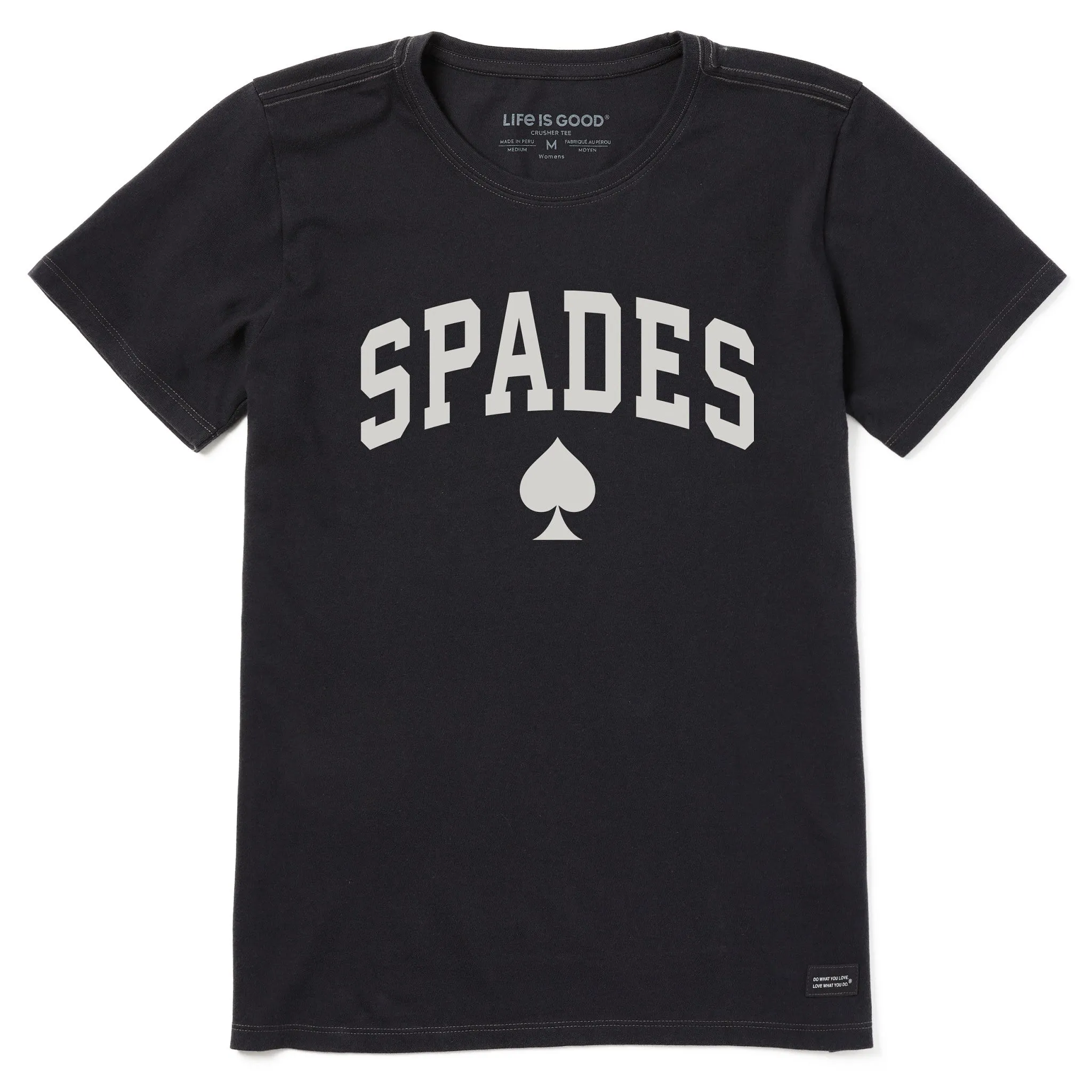 Women's Spades Arch Short Sleeve Crusher Tee sold by Life is Good