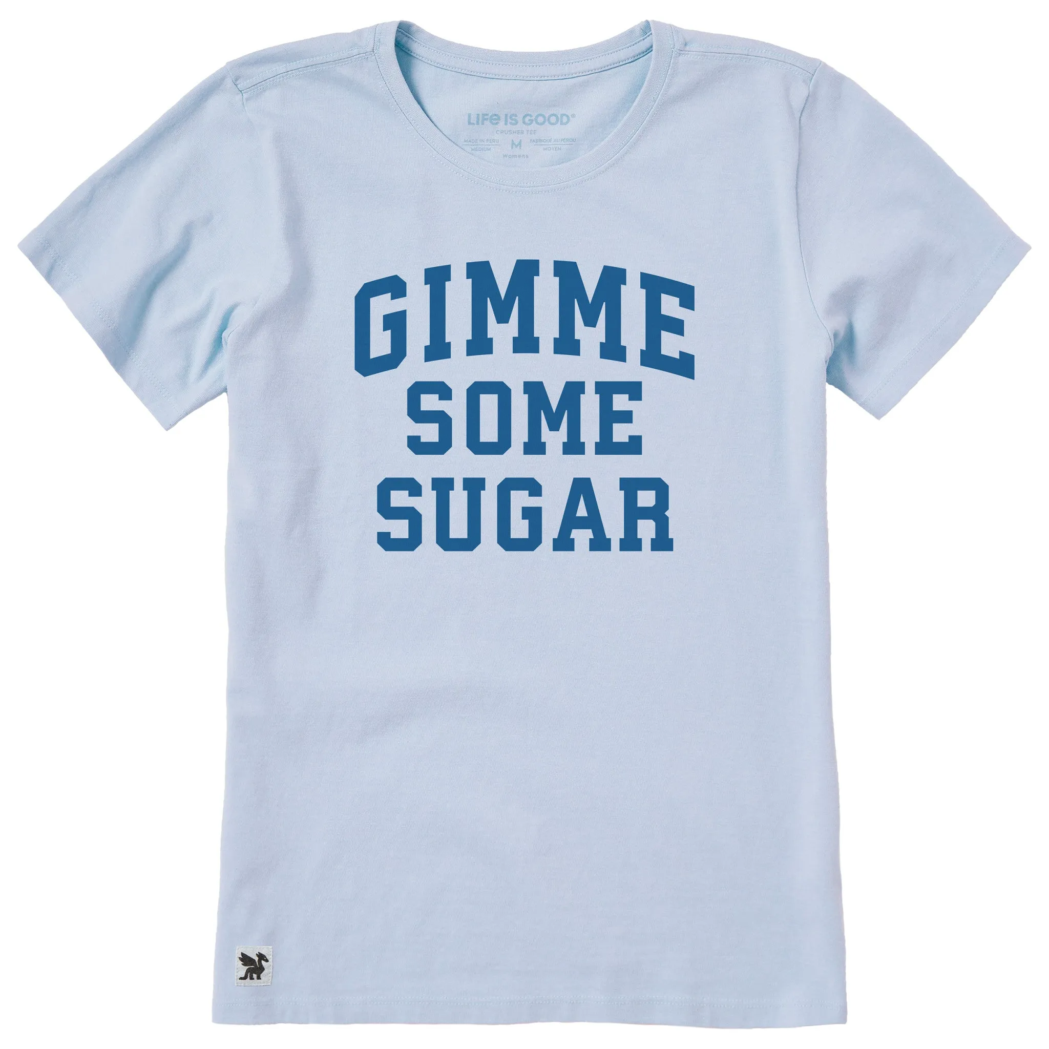 Women's Gimme Some Sugar Arch Short Sleeve Crusher Tee sold by Life is Good