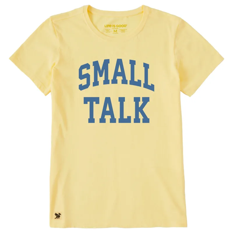 Women's Small Talk Arch Short Sleeve Crusher Tee sold by Life is Good