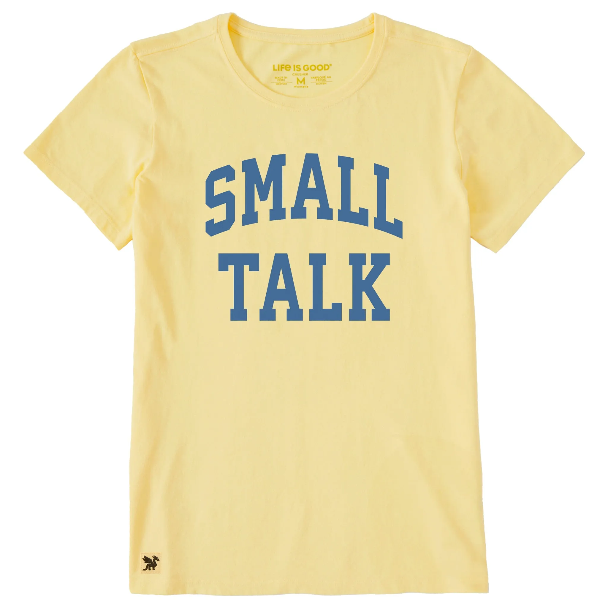 Women's Small Talk Arch Short Sleeve Crusher Tee sold by Life is Good