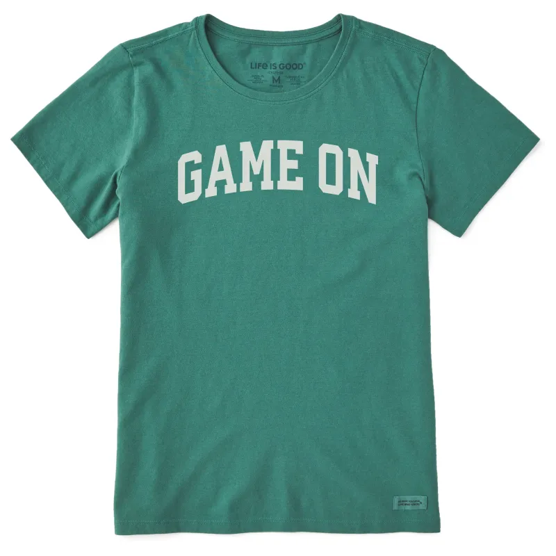 Women's Game On Arch Short Sleeve Crusher Tee sold by Life is Good