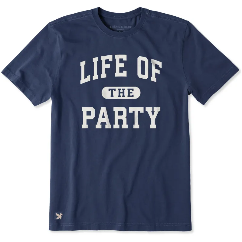 Men's Life of the Party Arch Short Sleeve Crusher Tee sold by Life is Good