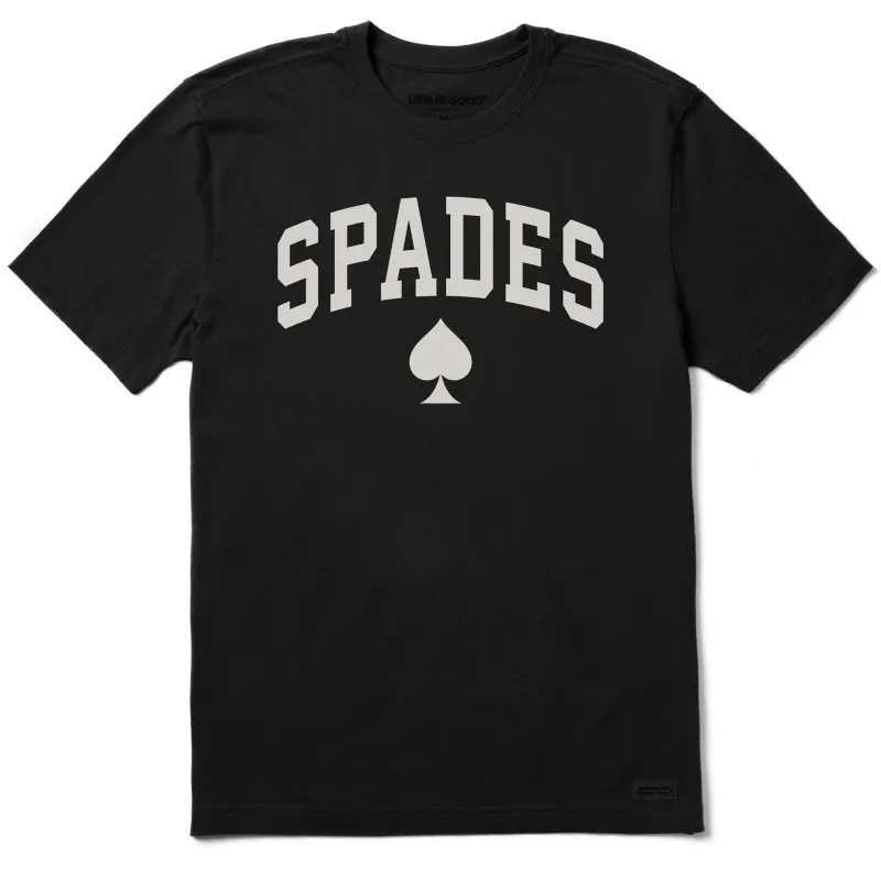 Men's Spades Arch Short Sleeve Crusher Tee sold by Life is Good