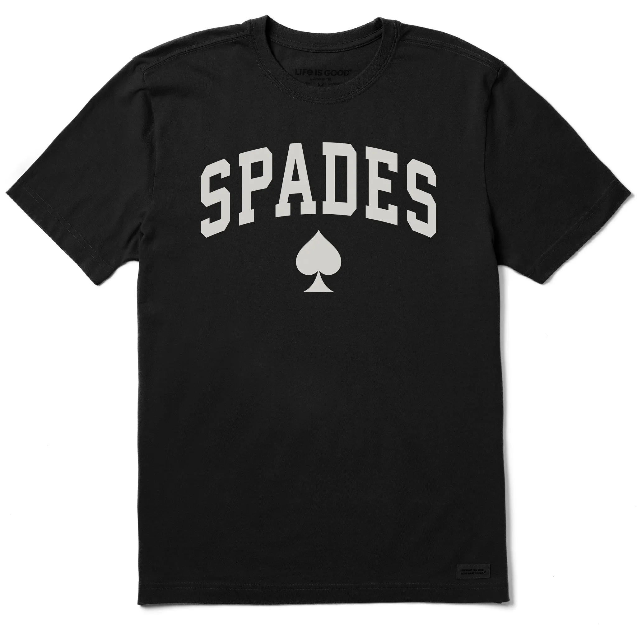 Men's Spades Arch Short Sleeve Crusher Tee sold by Life is Good