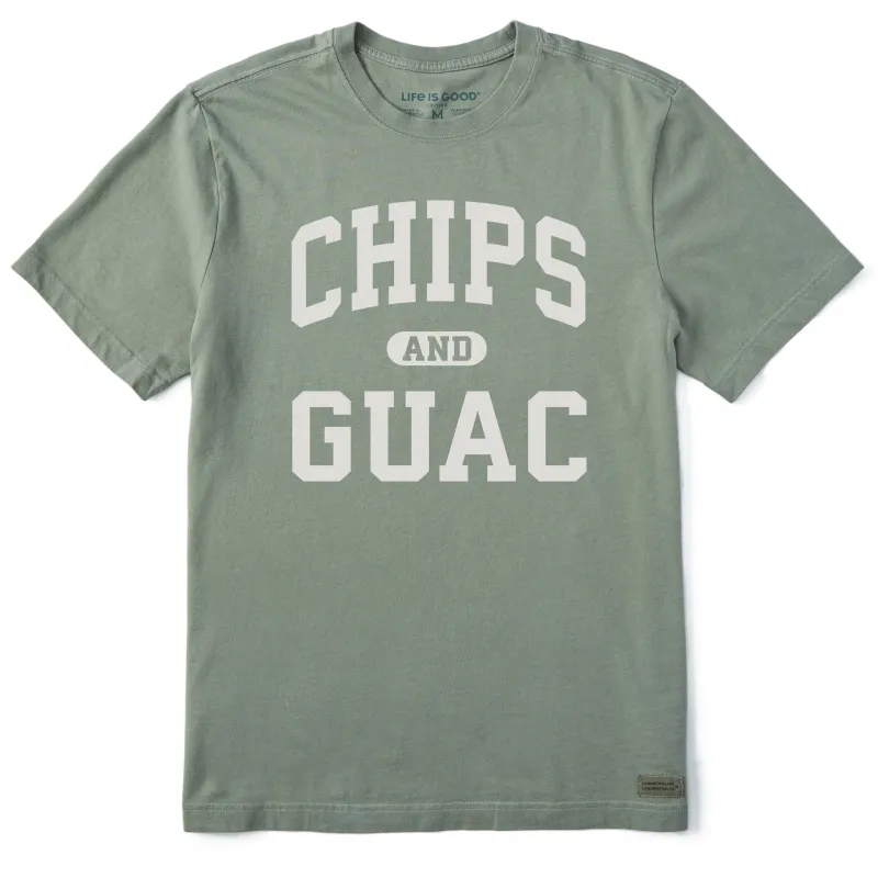 Men's Chips and Guac Arch Short Sleeve Crusher Tee sold by Life is Good