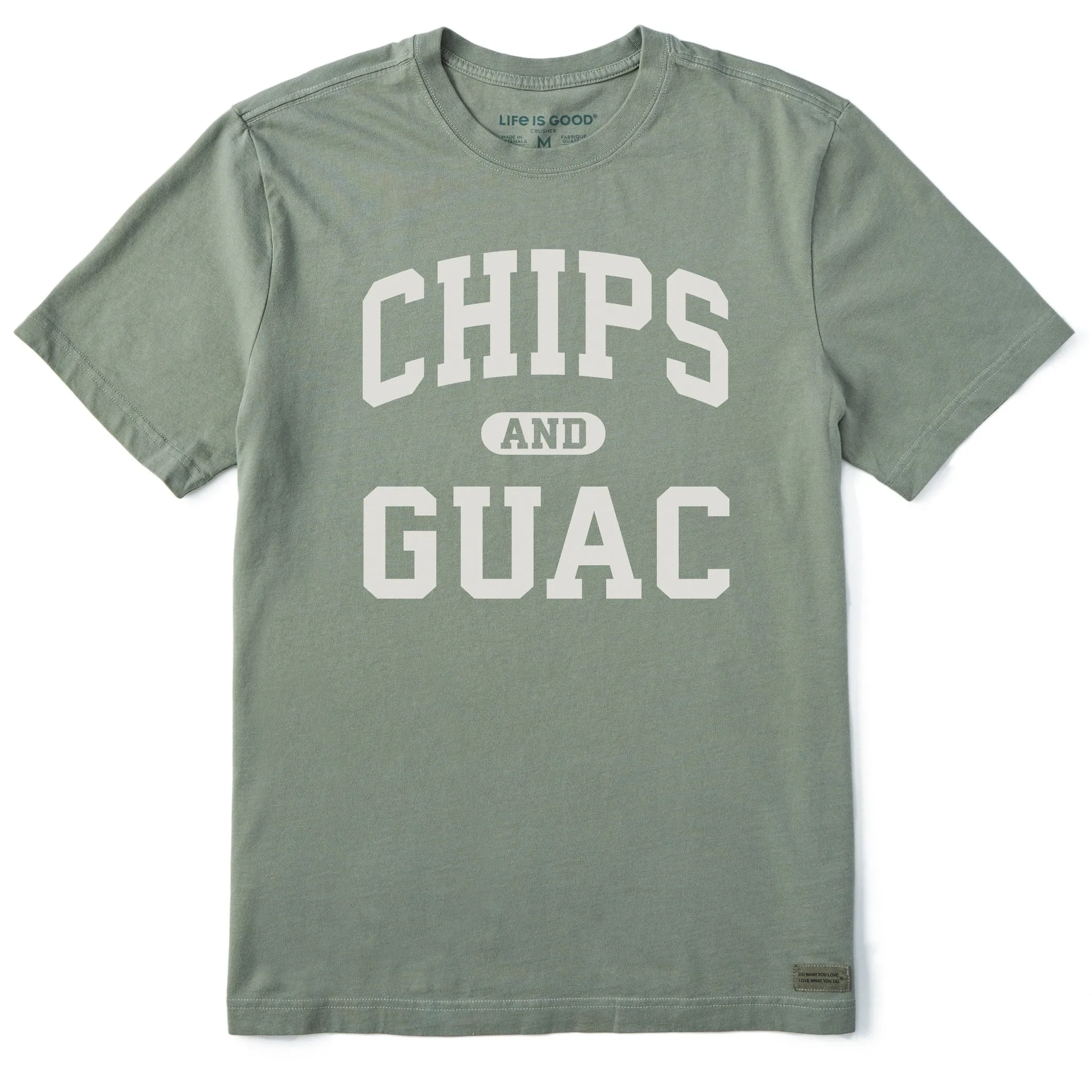 Men's Chips and Guac Arch Short Sleeve Crusher Tee sold by Life is Good