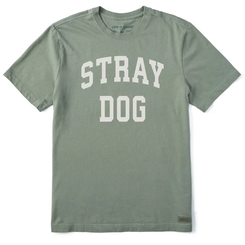 Men's Stray Dog Arch Short Sleeve Crusher Tee sold by Life is Good