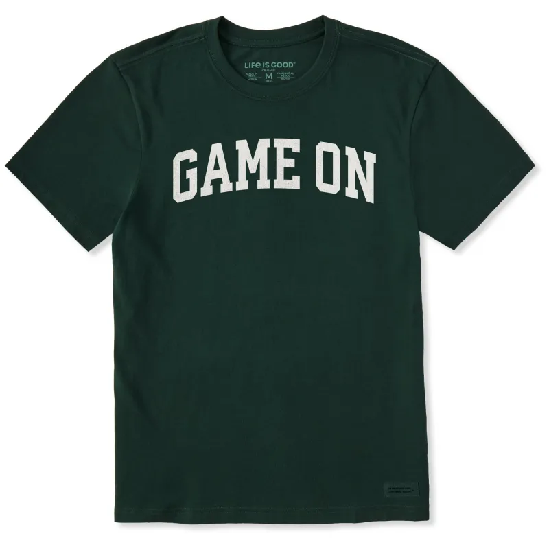 Men's Game On Arch Short Sleeve Crusher Tee sold by Life is Good