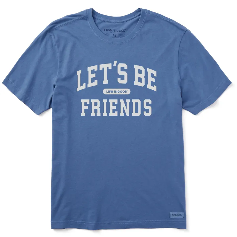 Men's Let's Be Friends Arch Short Sleeve Crusher Tee sold by Life is Good