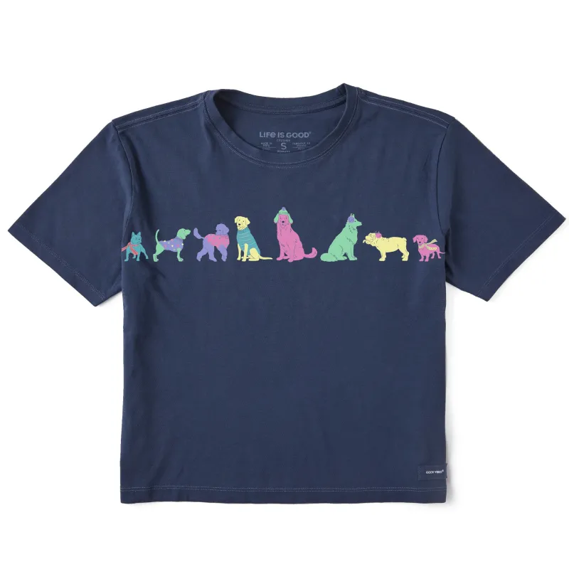 Women's Must Like Dogs Short Sleeve Crusher Boxy Tee sold by Life is Good