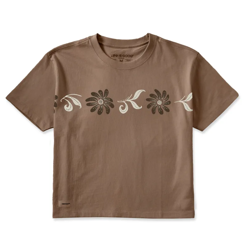 Women's Good Daisies Short Sleeve Crusher Boxy Tee sold by Life is Good