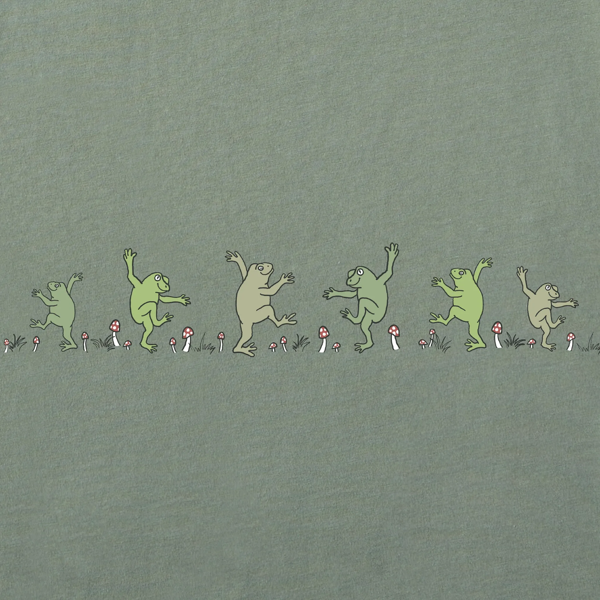 Women's Dancing Frogs Mushrooms Long Sleeve Crusher Tee sold by Life is Good product image thumbnail 2