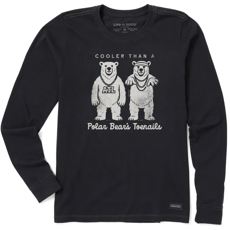 Women's Polar Bear's Toenails Long Sleeve Crusher Tee made by Life is Good