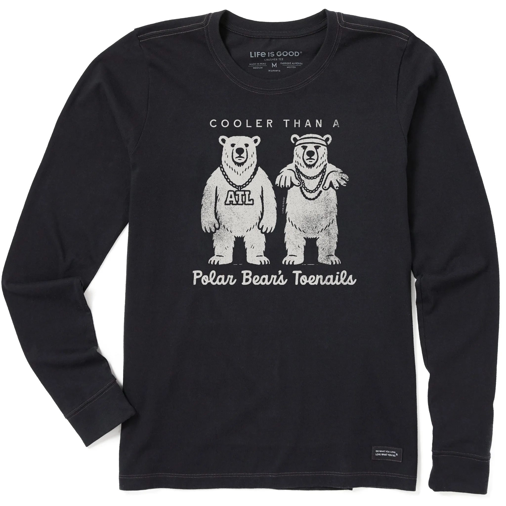 Women's Polar Bear's Toenails Long Sleeve Crusher Tee sold by Life is Good