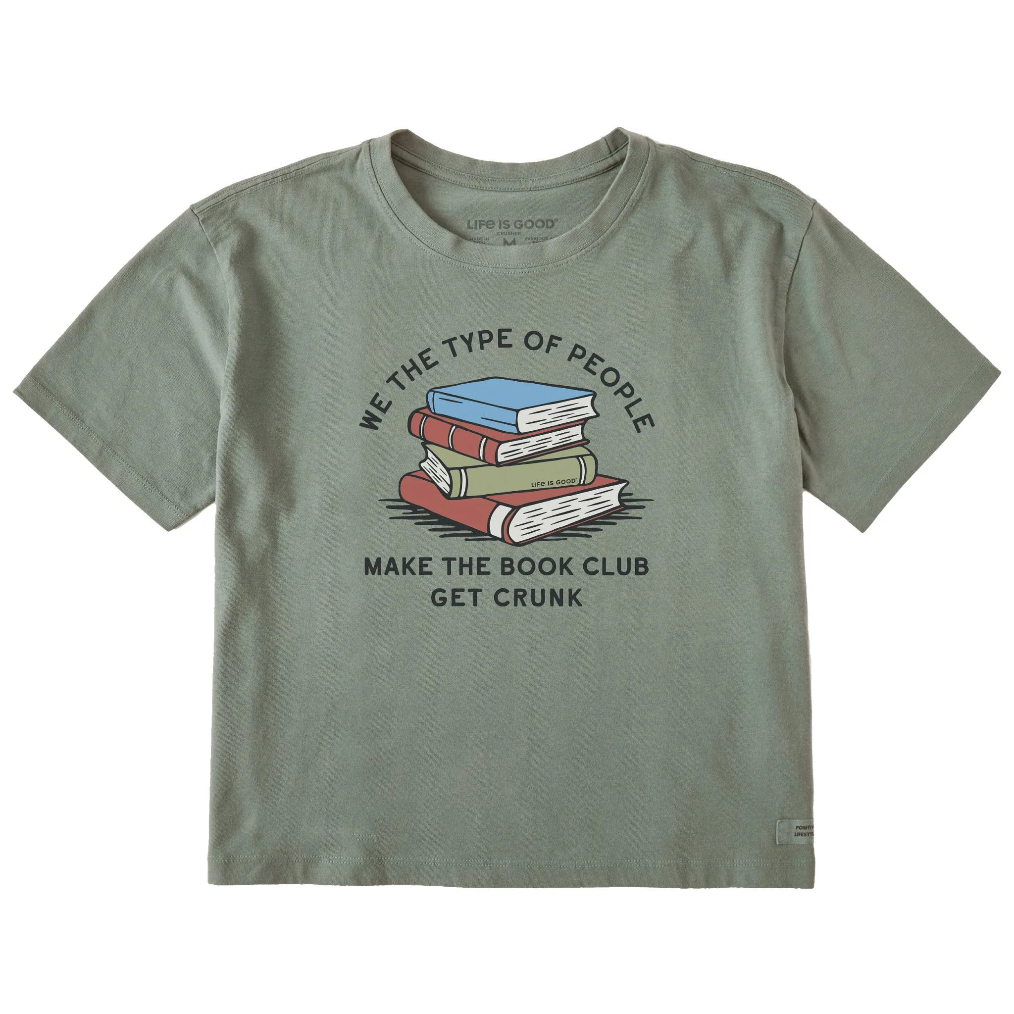 Women's Book Club Get Crunk Short Sleeve Crusher Boxy Tee sold by Life is Good