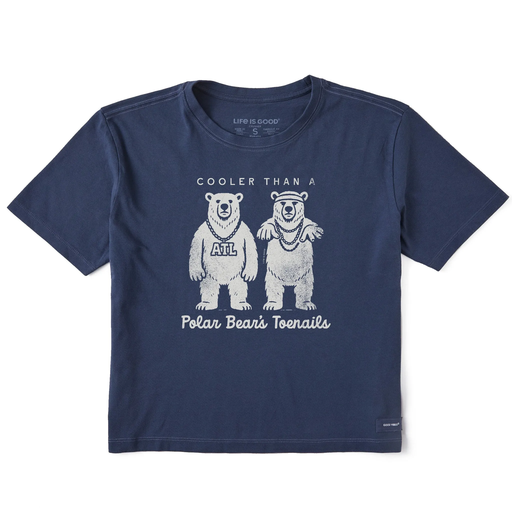 Women's Polar Bear's Toenails Short Sleeve Crusher Boxy Tee sold by Life is Good