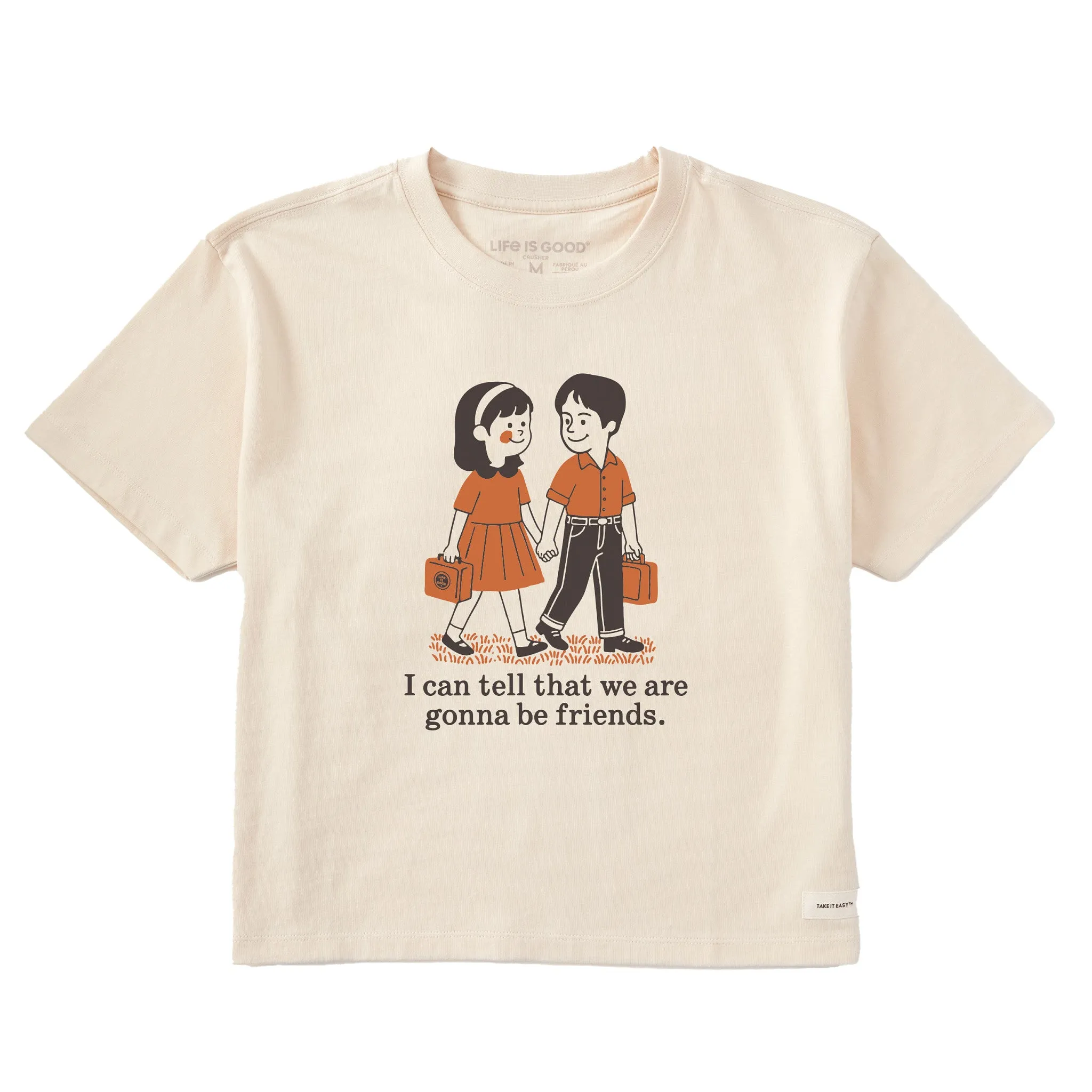 Women's Gonna Be Friends Short Sleeve Crusher Boxy Tee sold by Life is Good