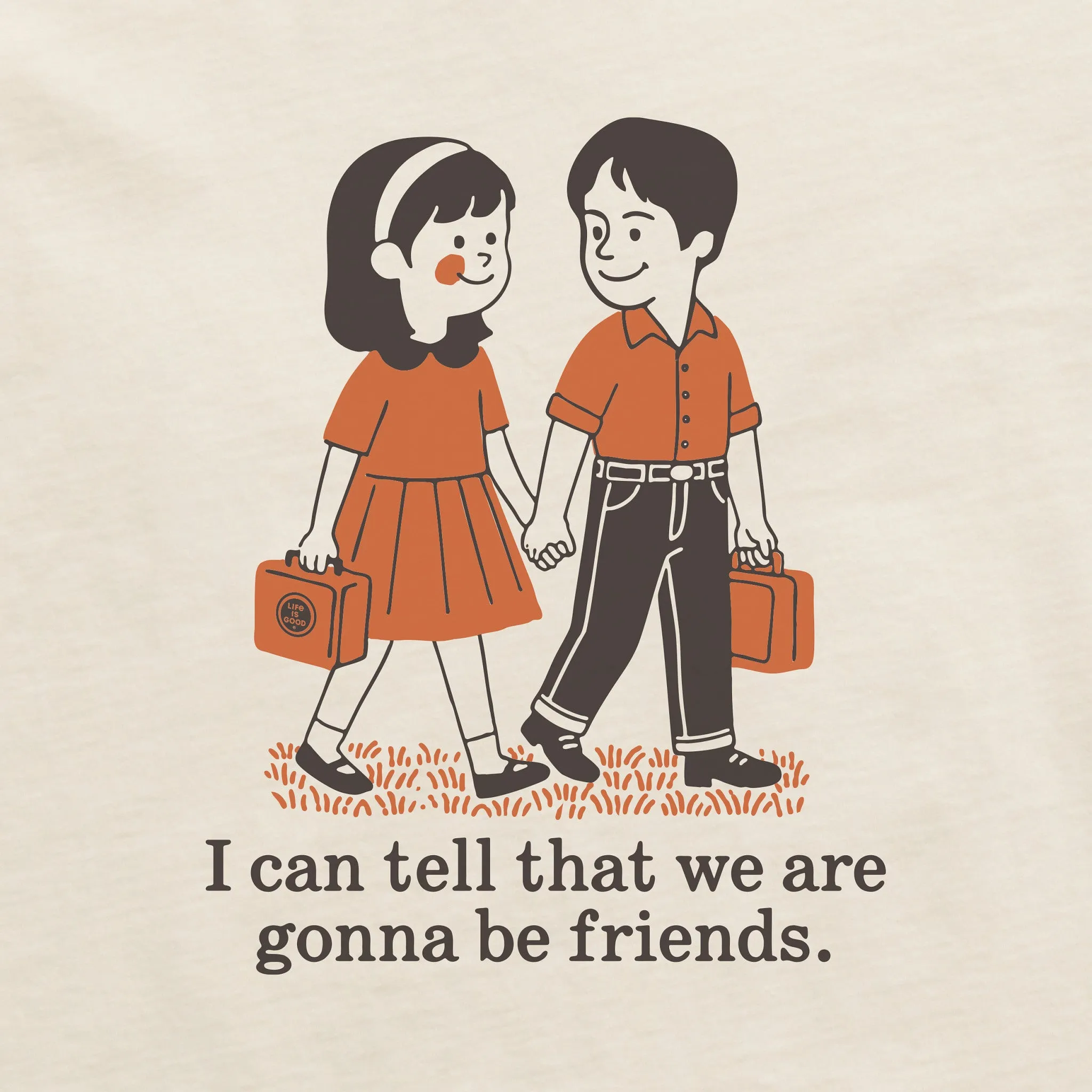 Women's Gonna Be Friends Short Sleeve Crusher Boxy Tee sold by Life is Good product image thumbnail 2