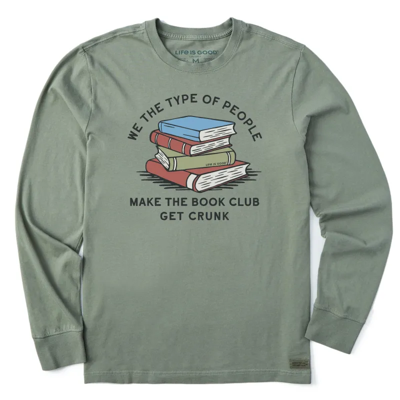 Men's Book Club Get Crunk Long Sleeve Crusher Tee sold by Life is Good
