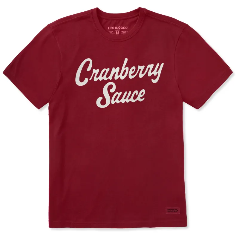 Men's Cranberry Sauce Script Short Sleeve Crusher Tee sold by Life is Good