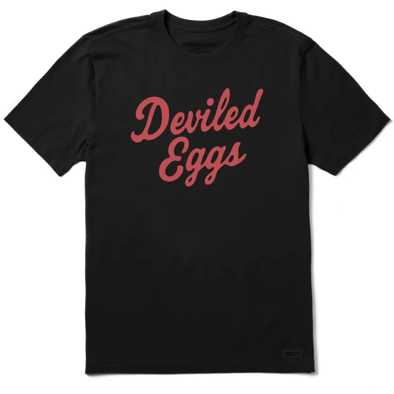 Men's Deviled Eggs Script Short Sleeve Crusher Tee sold by Life is Good