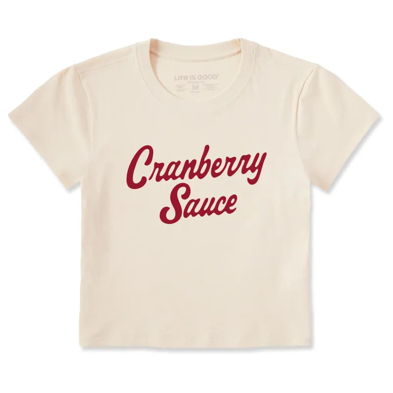 Women's Cranberry Sauce Script Crusher-LITE Shrunken Tee sold by Life is Good