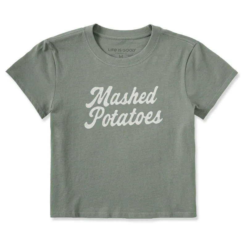 Women's Mashed Potatoes Script Crusher-LITE Shrunken Tee sold by Life is Good