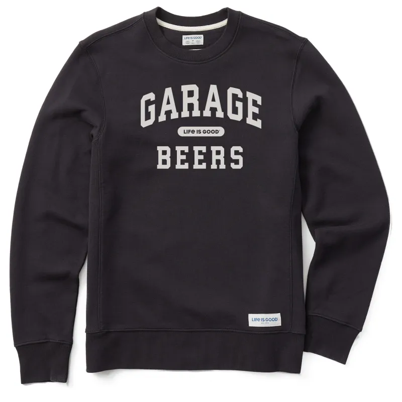 Men's Garage Beers Arch Simply True Fleece Crew sold by Life is Good