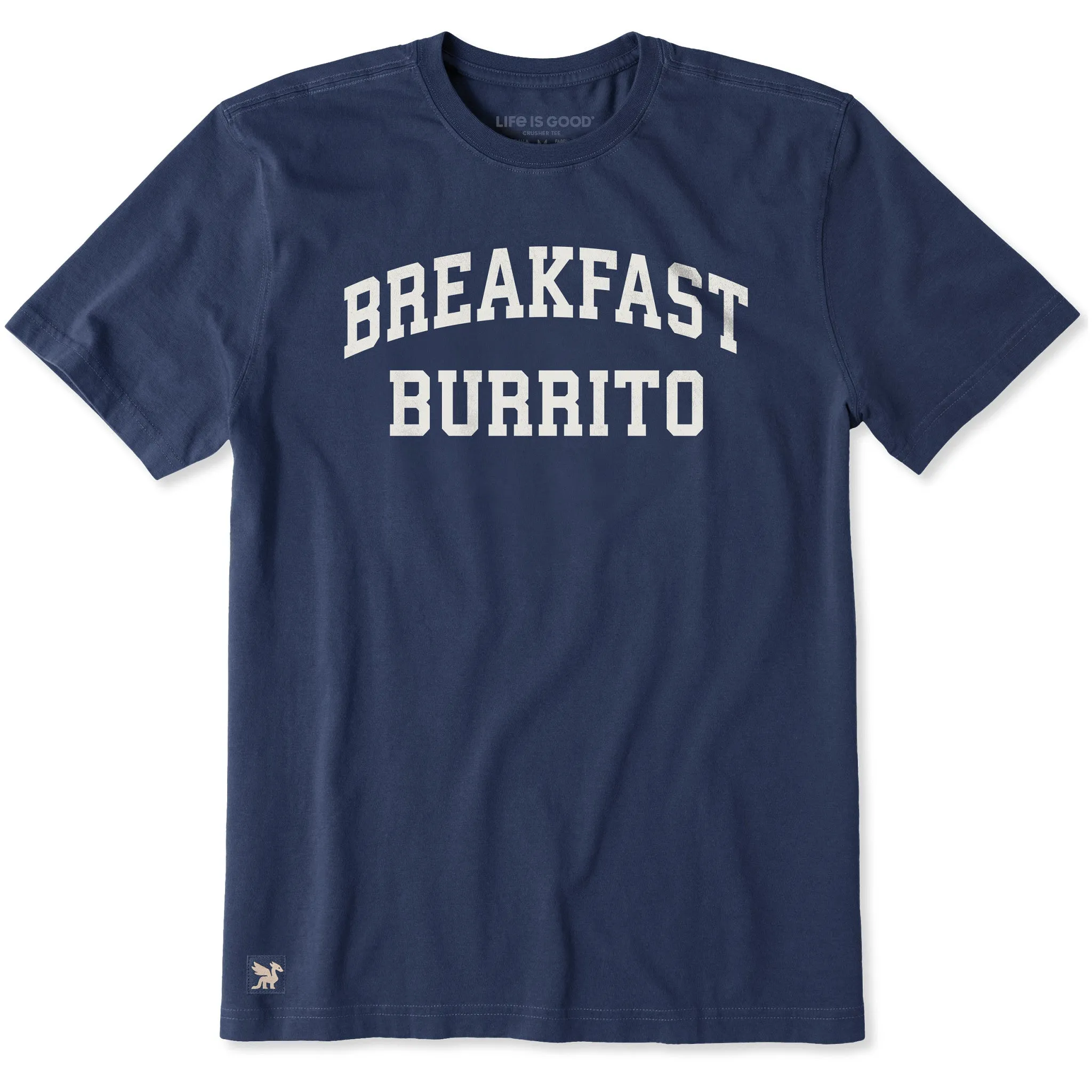 Men's Breakfast Burrito Arch Short Sleeve Crusher Tee sold by Life is Good
