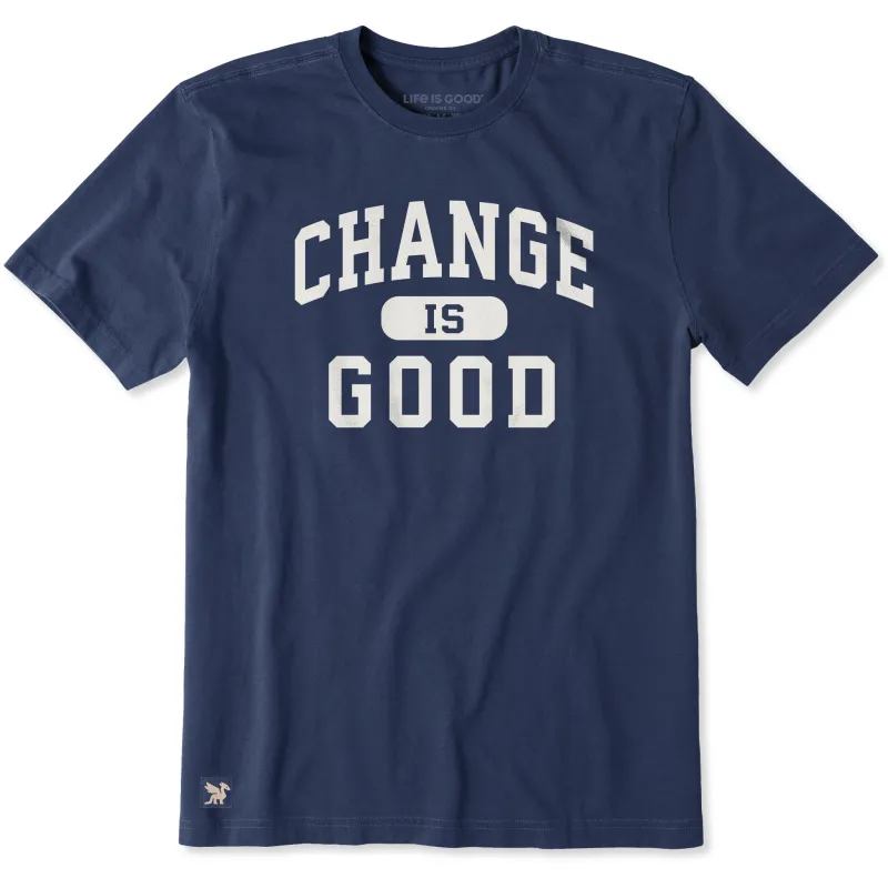Men's Change is Good Arch Short Sleeve Crusher Tee sold by Life is Good