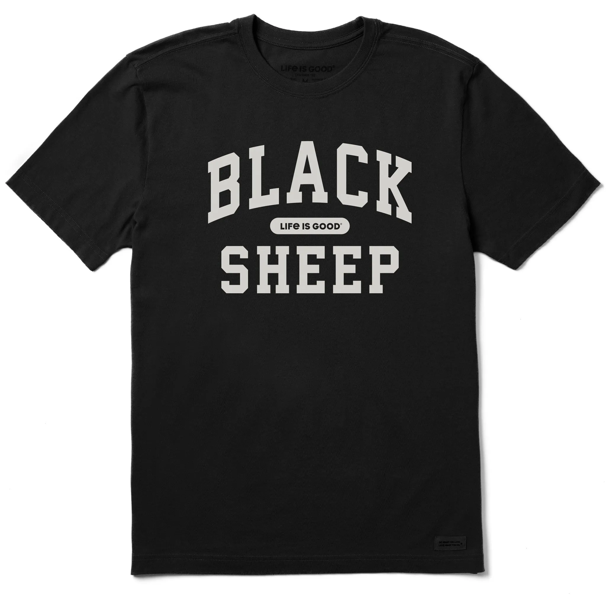 Men's Black Sheep Arch Short Sleeve Crusher Tee sold by Life is Good