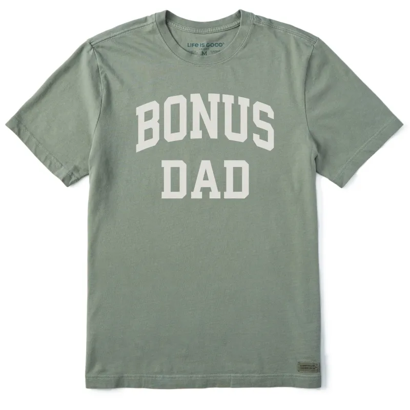 Men's Bonus Dad Arch Short Sleeve Crusher Tee sold by Life is Good