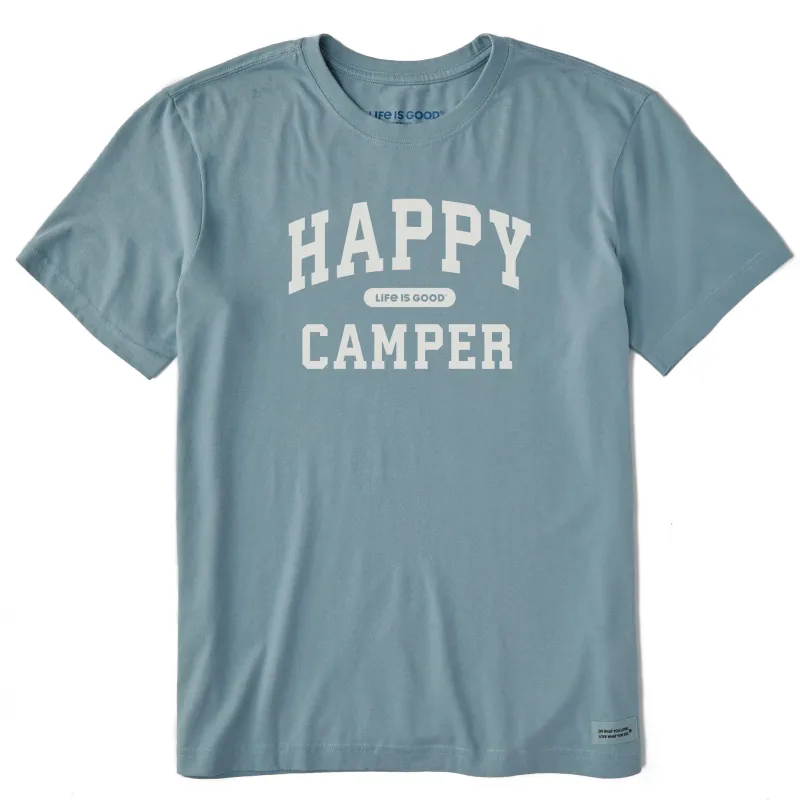 Men's Happy Camper Arch Short Sleeve Crusher Tee sold by Life is Good