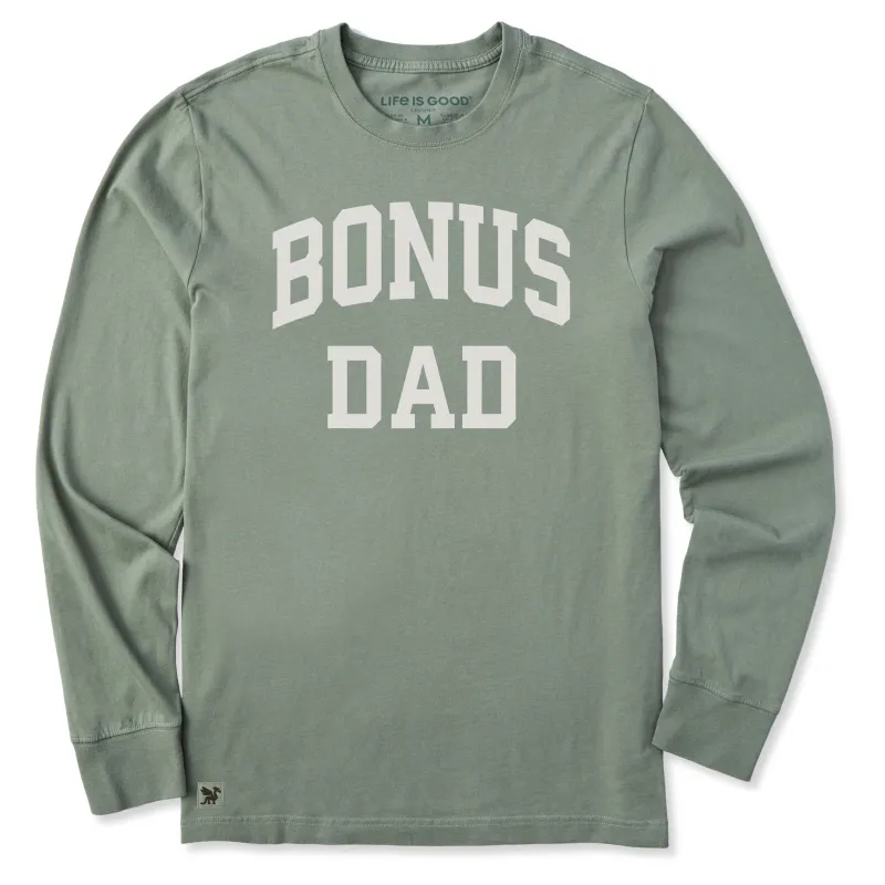 Men's Bonus Dad Arch Long Sleeve Crusher Tee sold by Life is Good