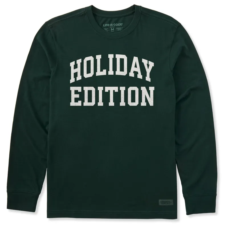 Men's Holiday Edition Arch Long Sleeve Crusher Tee sold by Life is Good