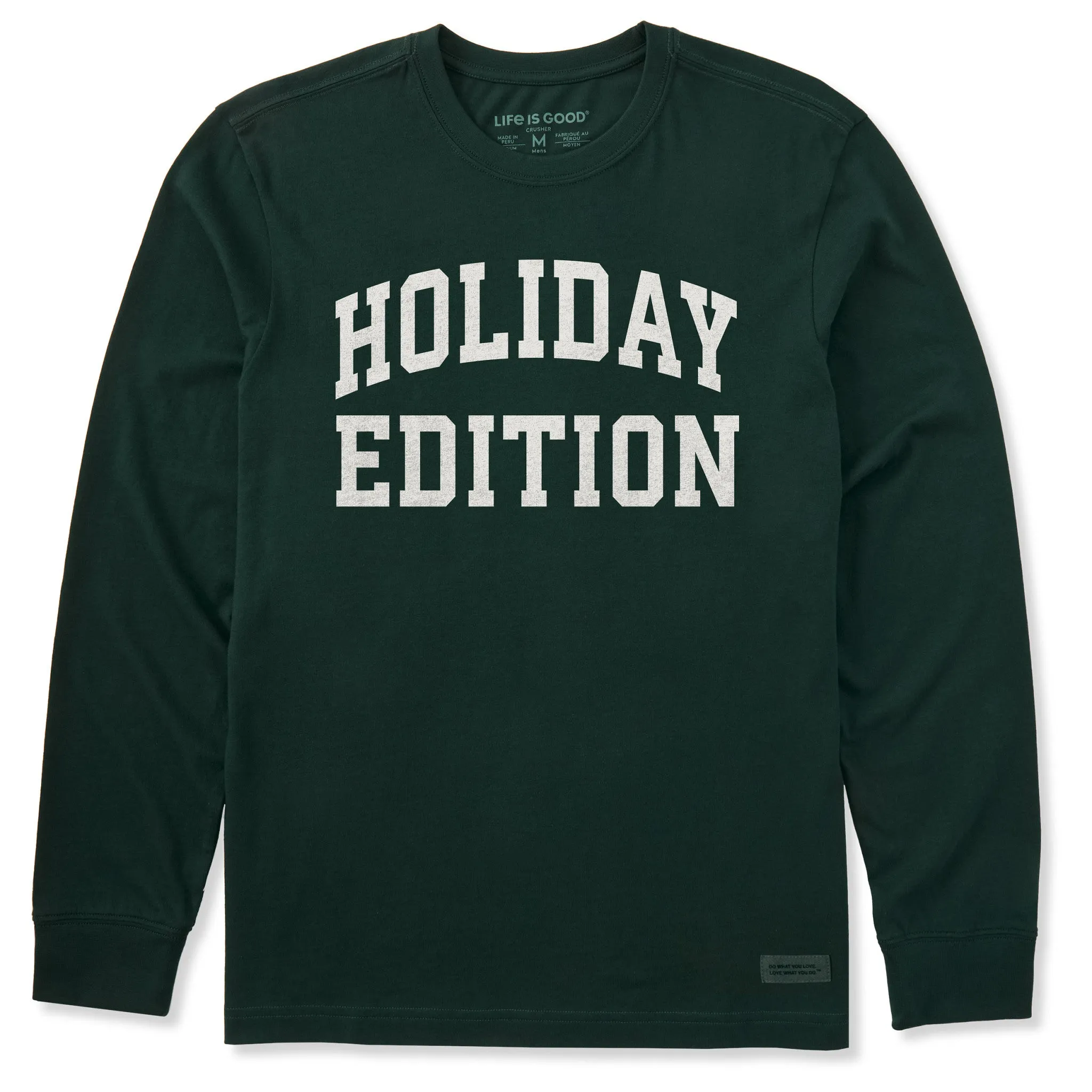 Men's Holiday Edition Arch Long Sleeve Crusher Tee sold by Life is Good