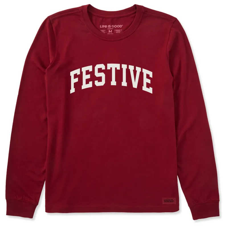 Women's Festive Arch Long Sleeve Crusher Tee made by Life is Good