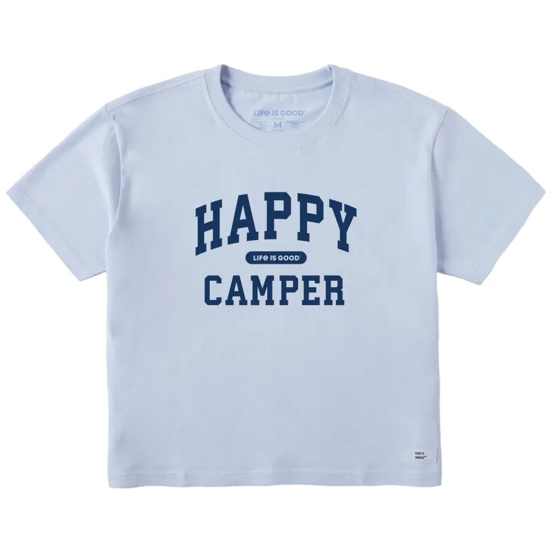 Women's Happy Camper Arch Short Sleeve Crusher Boxy Tee made by Life is Good