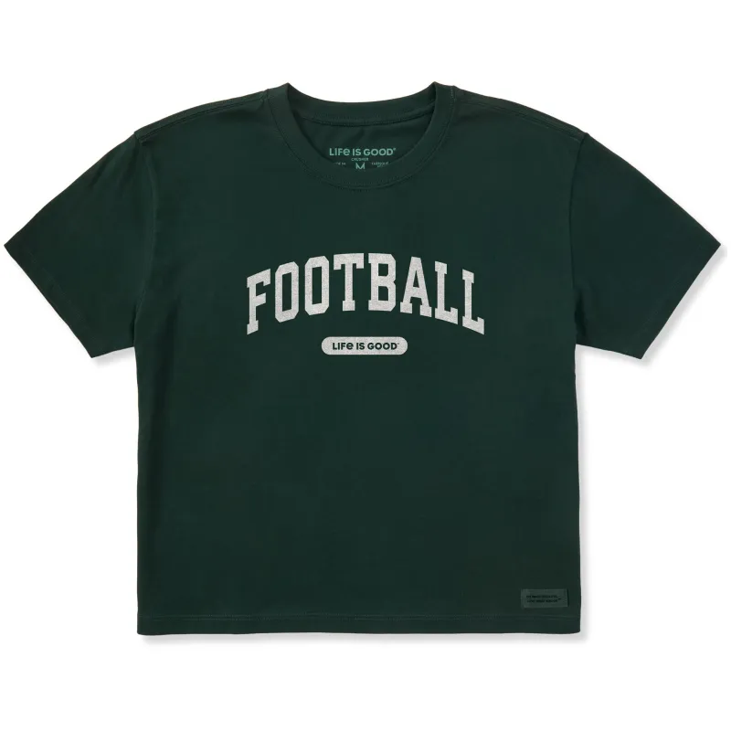 Women's Football Arch Short Sleeve Crusher Boxy Tee sold by Life is Good