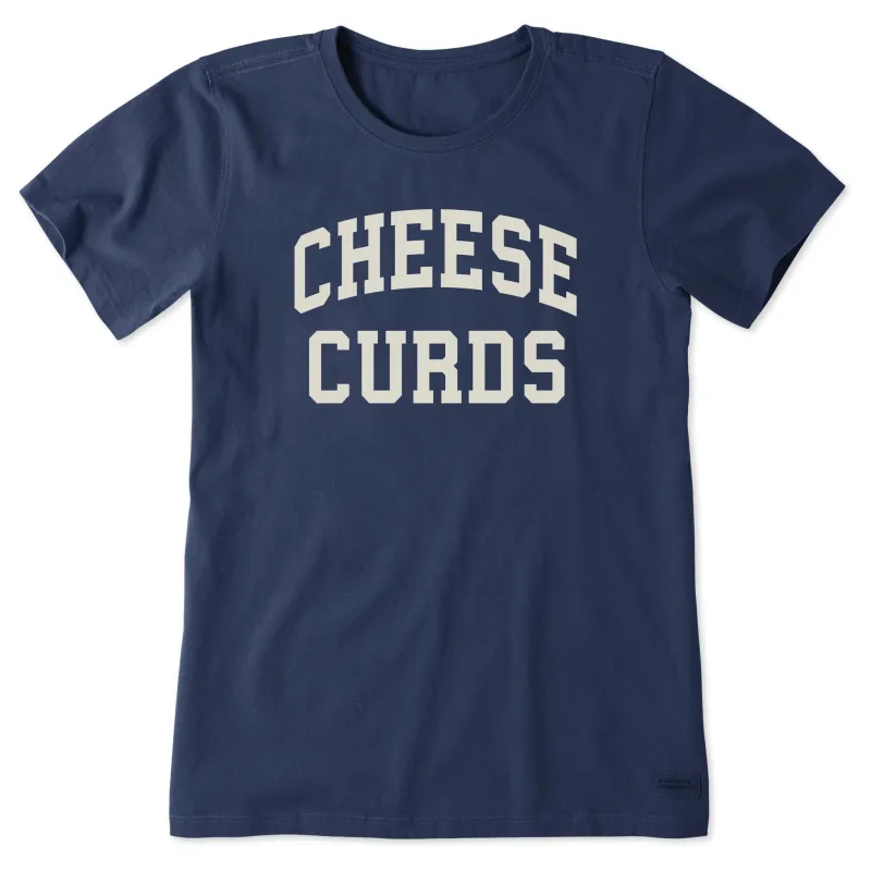 Women's Cheese Curds Arch Short Sleeve Crusher Tee sold by Life is Good