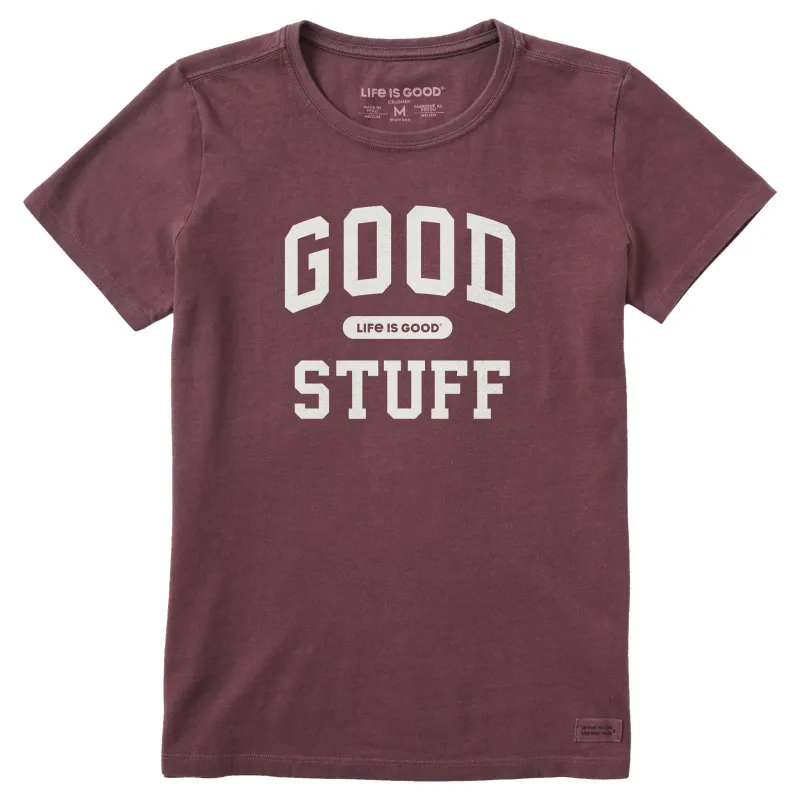 Women's Good Stuff Arch Short Sleeve Crusher Tee sold by Life is Good