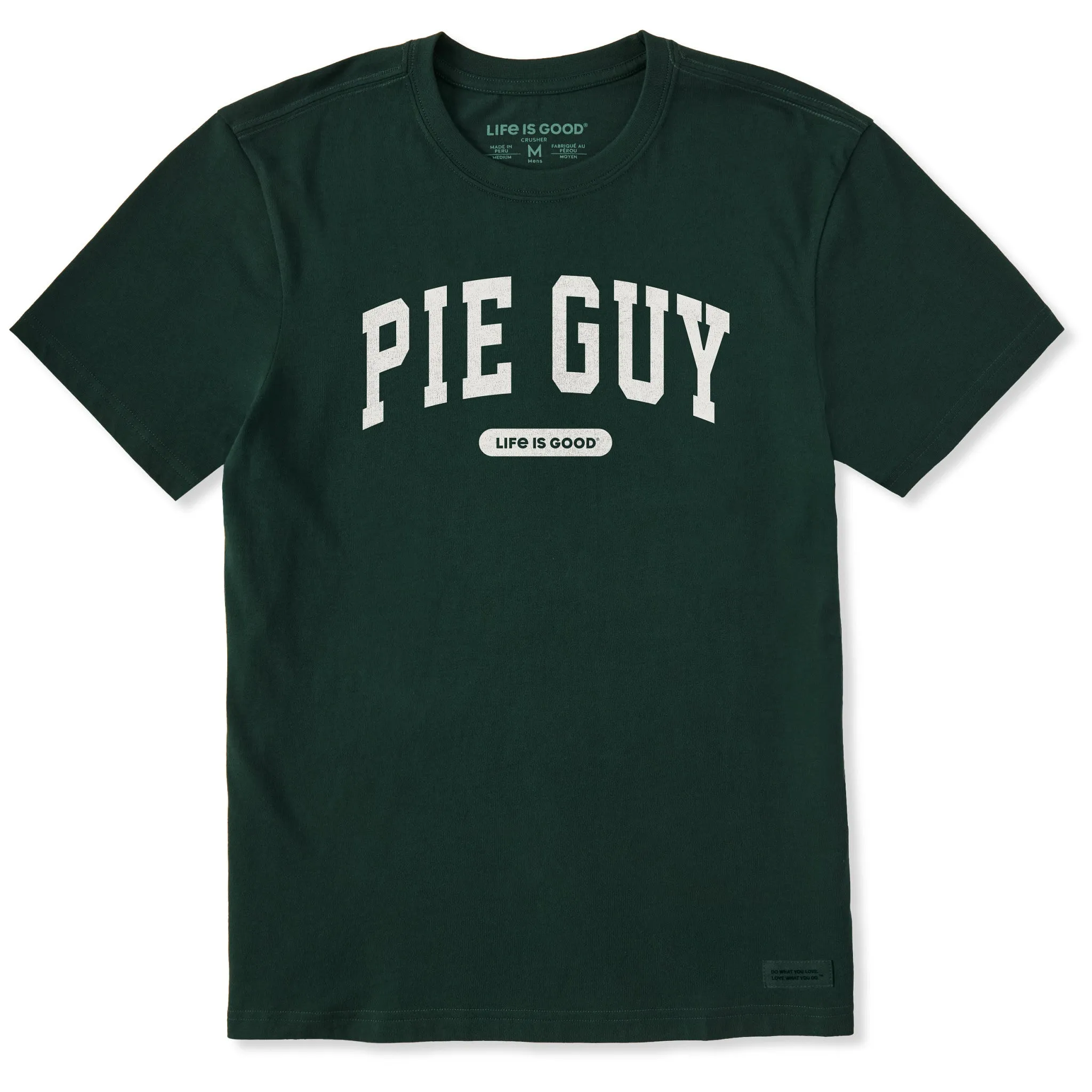 Men's Pie Guy Arch Short Sleeve Crusher Tee sold by Life is Good