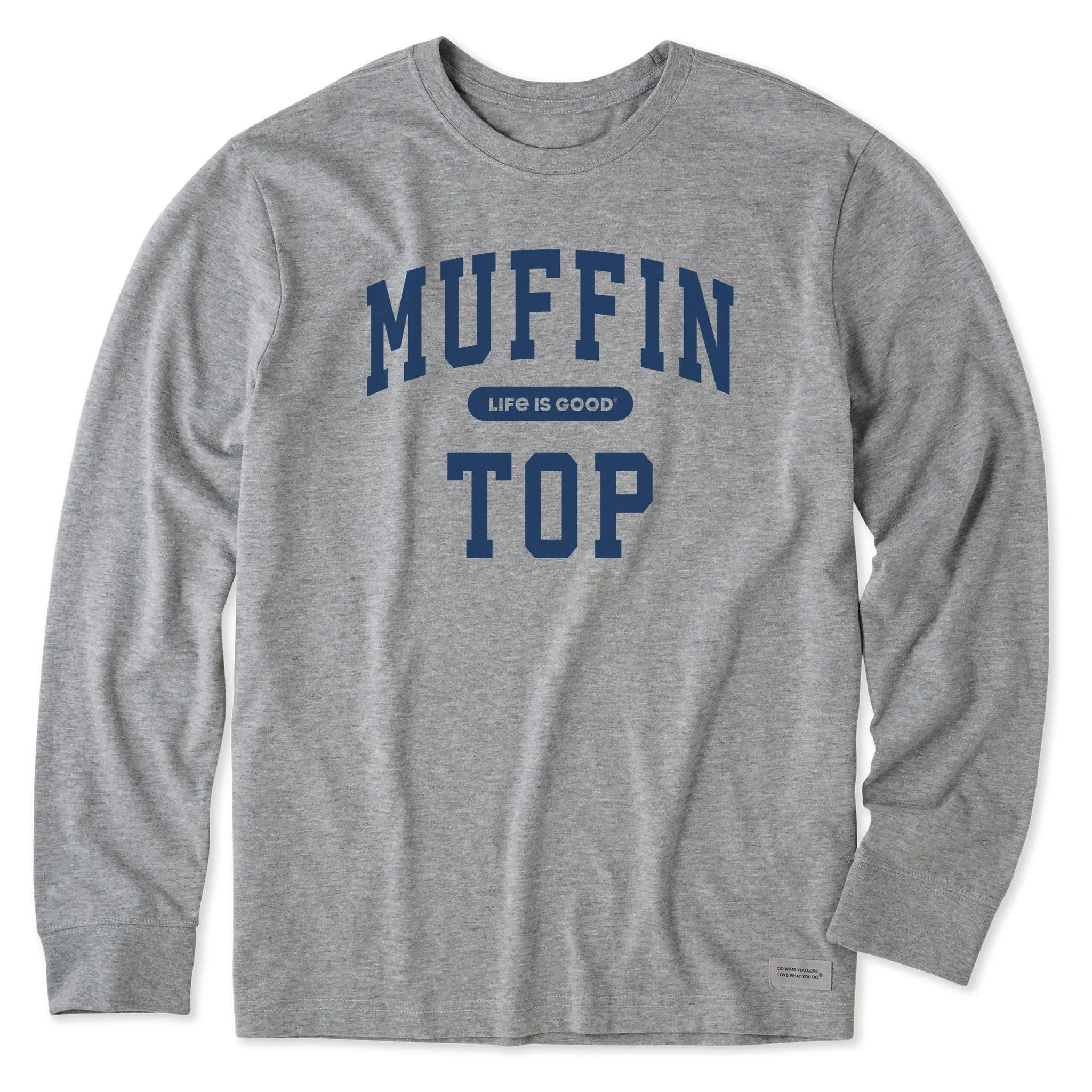 Men's Muffin Top Arch Long Sleeve Crusher Tee sold by Life is Good