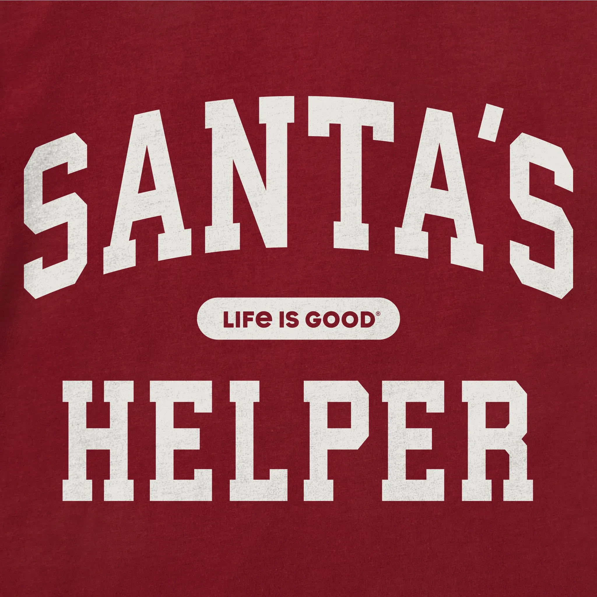 Women's Santa's Helper Arch Long Sleeve Crusher Tee sold by Life is Good product image thumbnail 2
