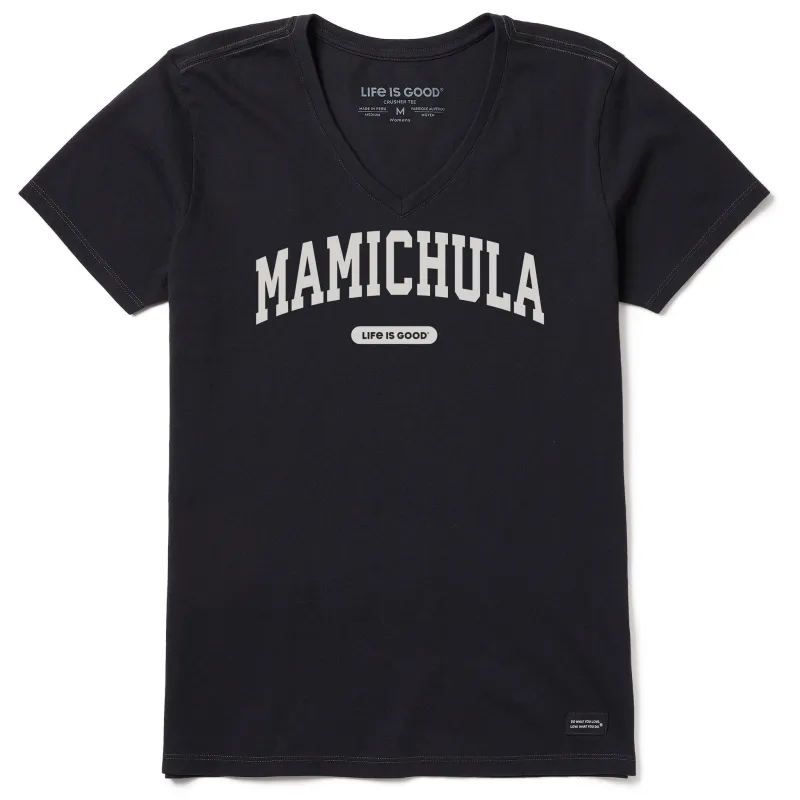 Women's Mamichula Arch Short Sleeve Crusher Vee made by Life is Good