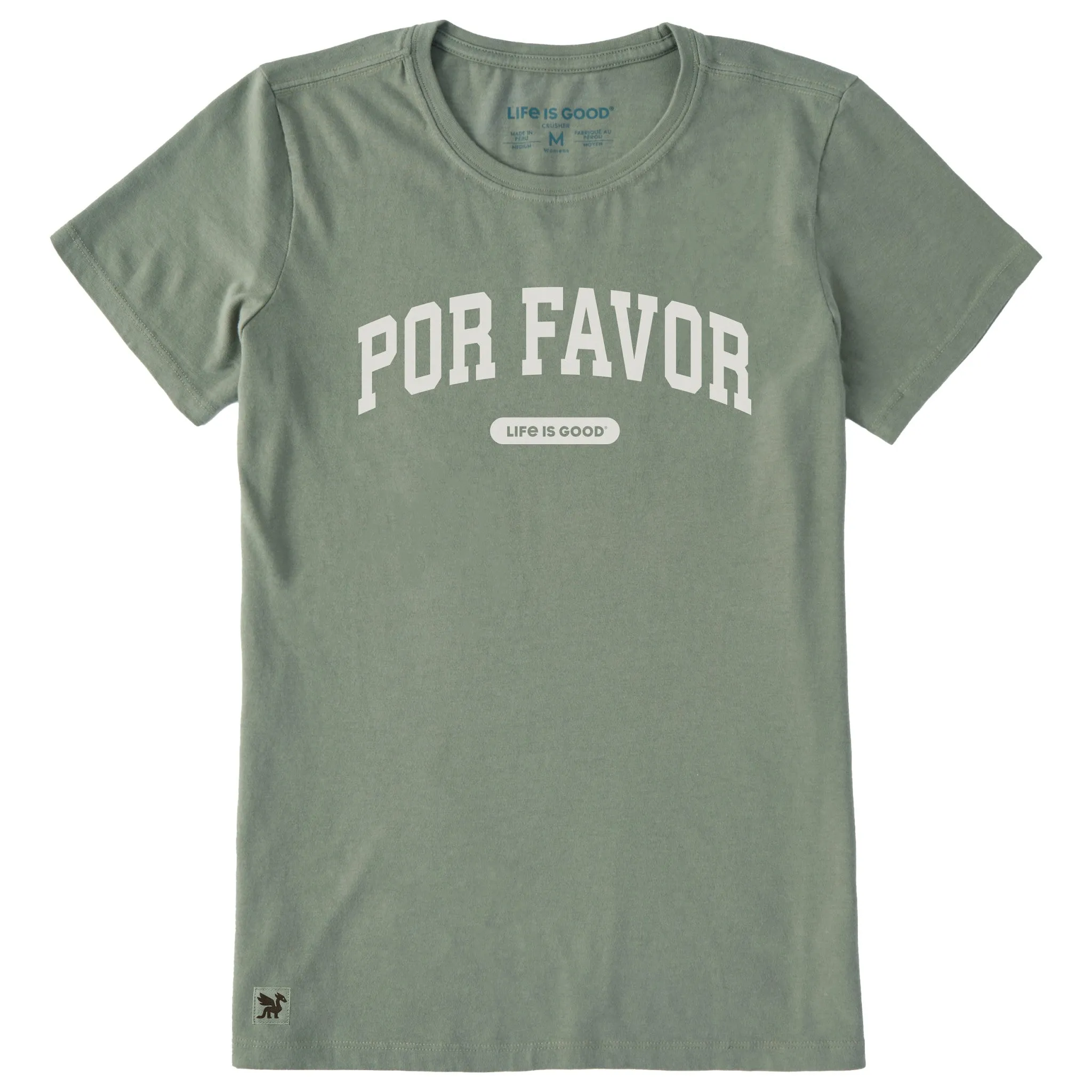 Women's Por Favor Arch Short Sleeve Crusher Tee sold by Life is Good